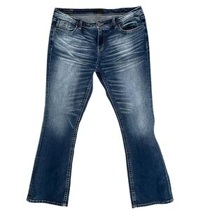 Buckle Black Bootcut Jeans Men's 35x31 Fit No 53